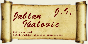 Jablan Ikalović vizit kartica